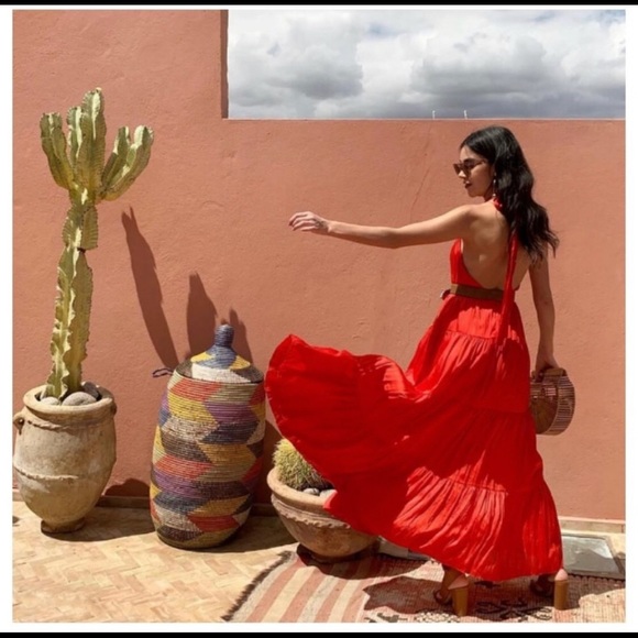 Zara red halter top red dress SaSh is MISSING - Picture 2 of 5